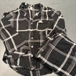 Vintage Victoria’s Secret Black & pink Plaid pajama set